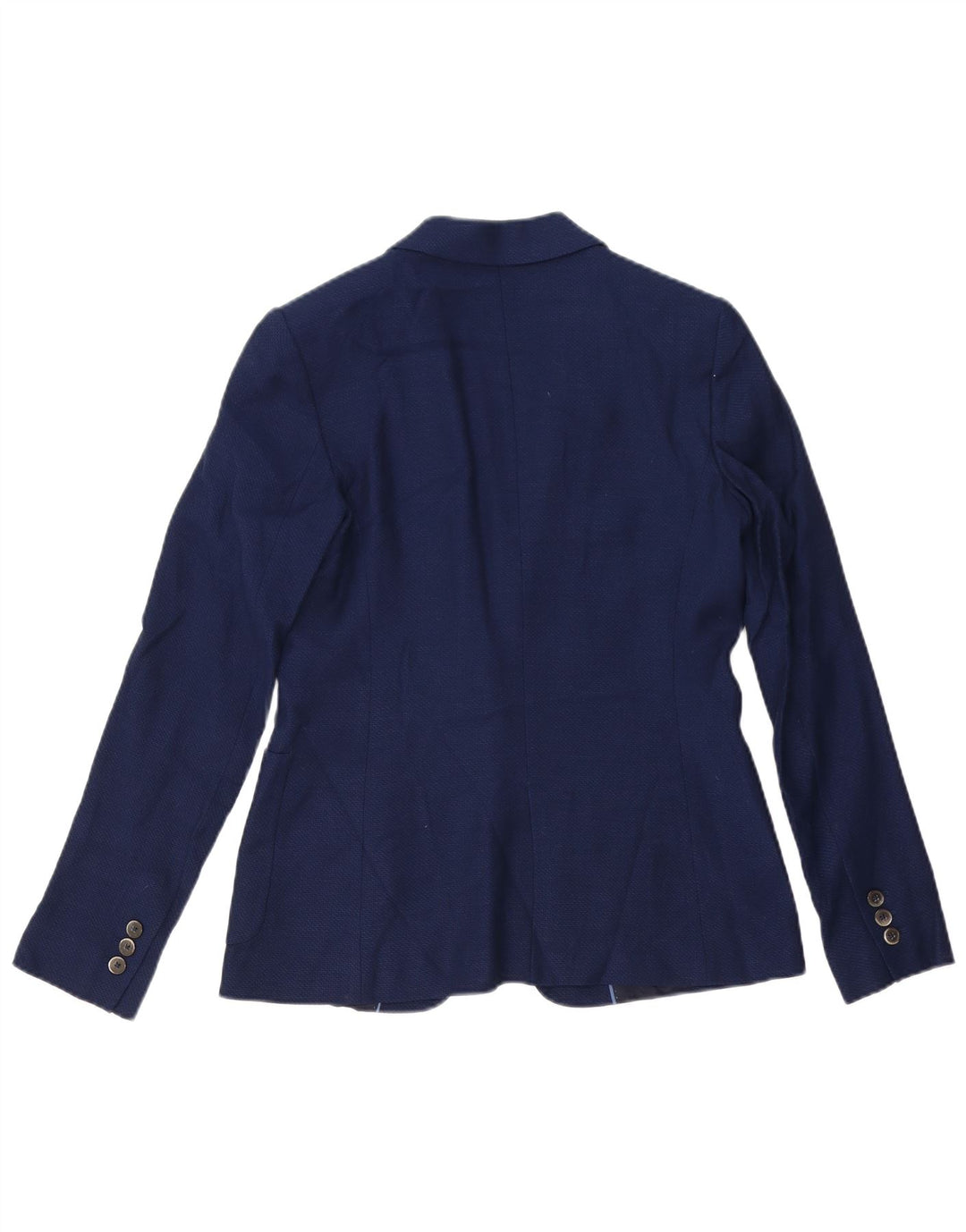 Massimo Dutti Dame 1 Knap Blazer Jakke EU 38 Medium Navy Blue Viscose