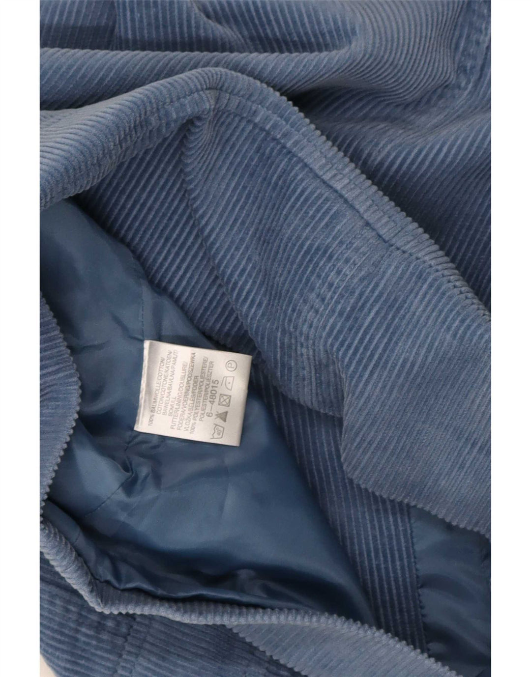 John Baner Damefløjlsjakke UK 16 Large Blue Cotton