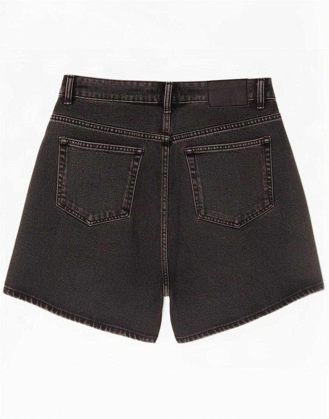 Zara Dame Denim Shorts EU 40 Medium W30 Sort Bomuld