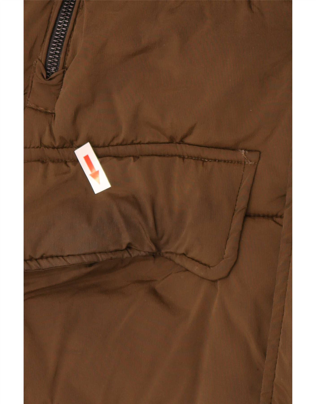 Zara Herre Polstret Frakke UK 38 Medium Khaki Nylon Biker