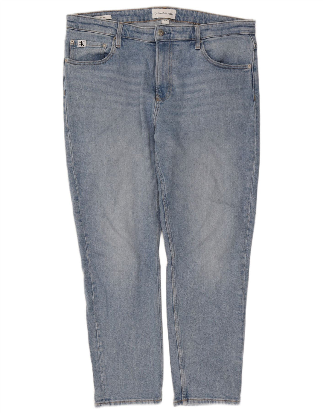 Calvin Klein Herre Dad Slim Jeans W34 L28 Blå Bomuld