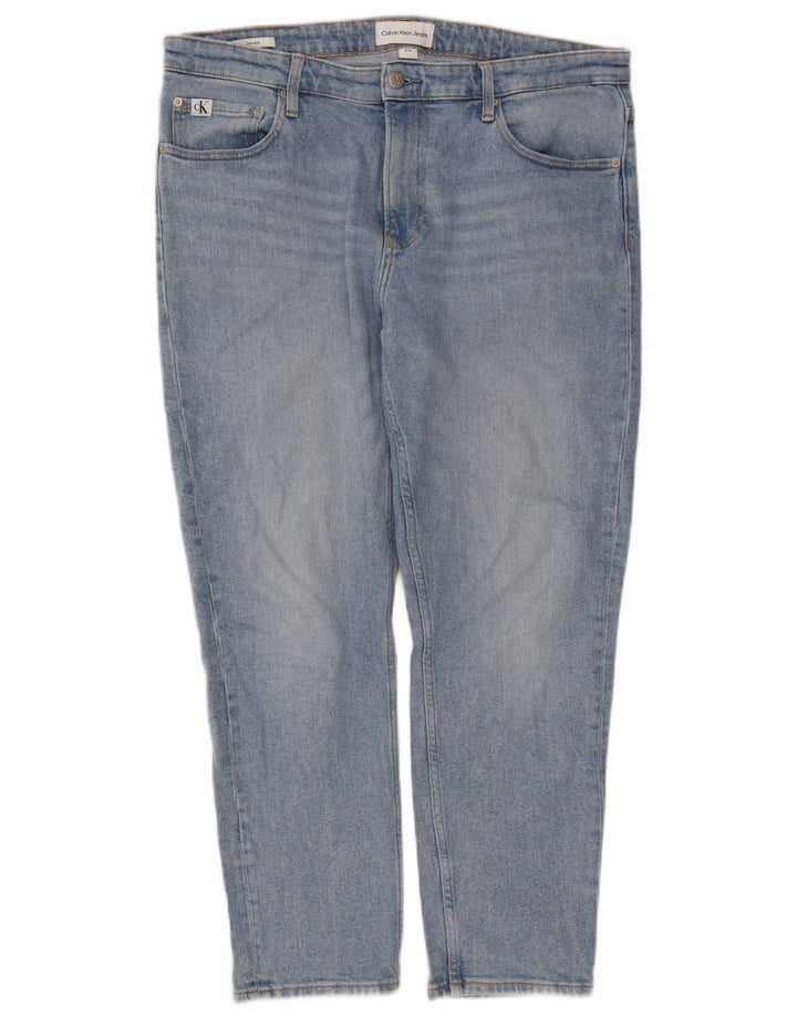 Calvin Klein Herre Dad Slim Jeans W34 L28 Blå Bomuld