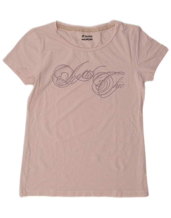 Lotto Dame Grafisk T-Shirt Top UK 18 XL Pink