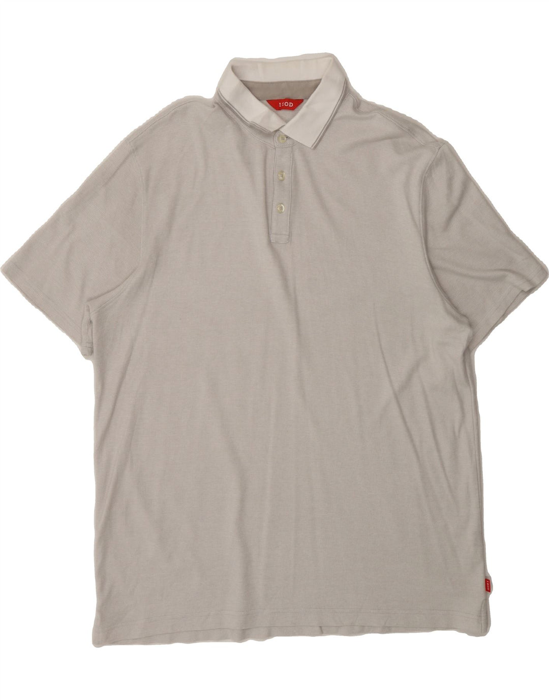 IZOD Mens Polo Shirt Large Grey Cotton Vintage Izod and Second-Hand Izod from Messina Hembry 
