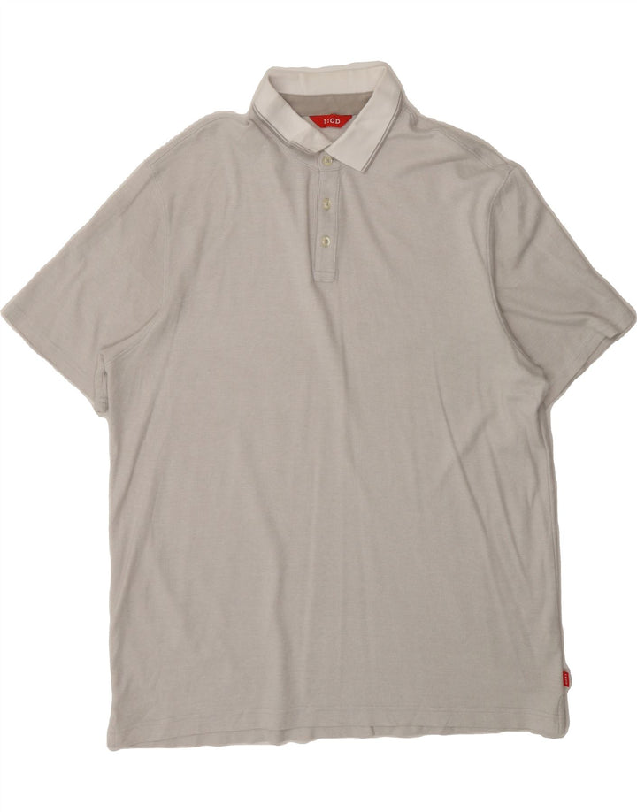 IZOD Mens Polo Shirt Large Grey Cotton Vintage Izod and Second-Hand Izod from Messina Hembry 