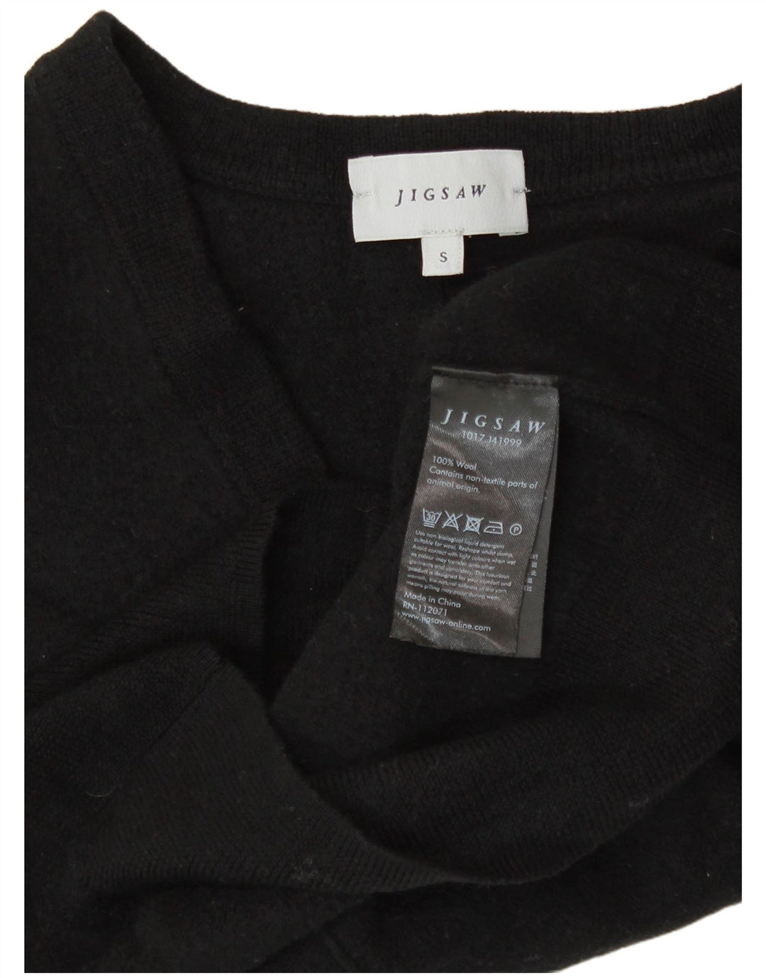 Jigsaw Womens Bolero Jumper UK 10 Small Black Uld