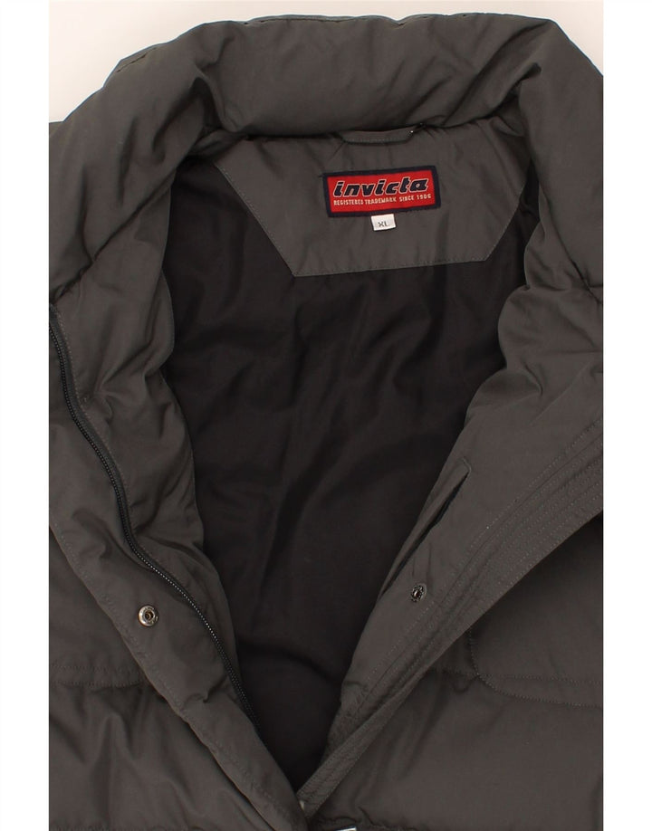 INVICTA Womens Padded Coat UK 18 XL Grey Polyester Vintage Invicta and Second-Hand Invicta from Messina Hembry 