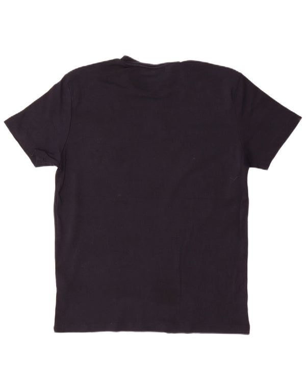 Emporio Armani Herre grafisk T-shirt Top Medium Sort Bomuld