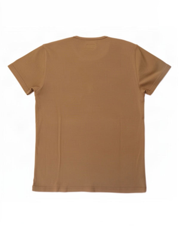 Calvin Klein Jeans Womens T-Shirt Top UK 16 Large Khaki Cotton