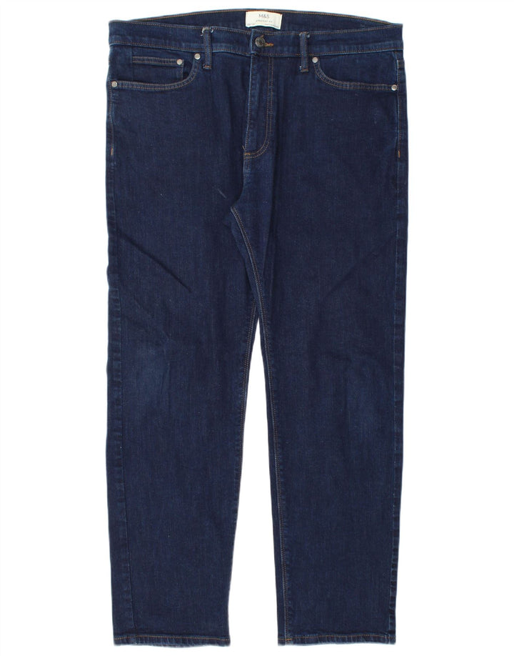 Marks & Spencer Straight Jeans til mænd W36 L31 Marineblå