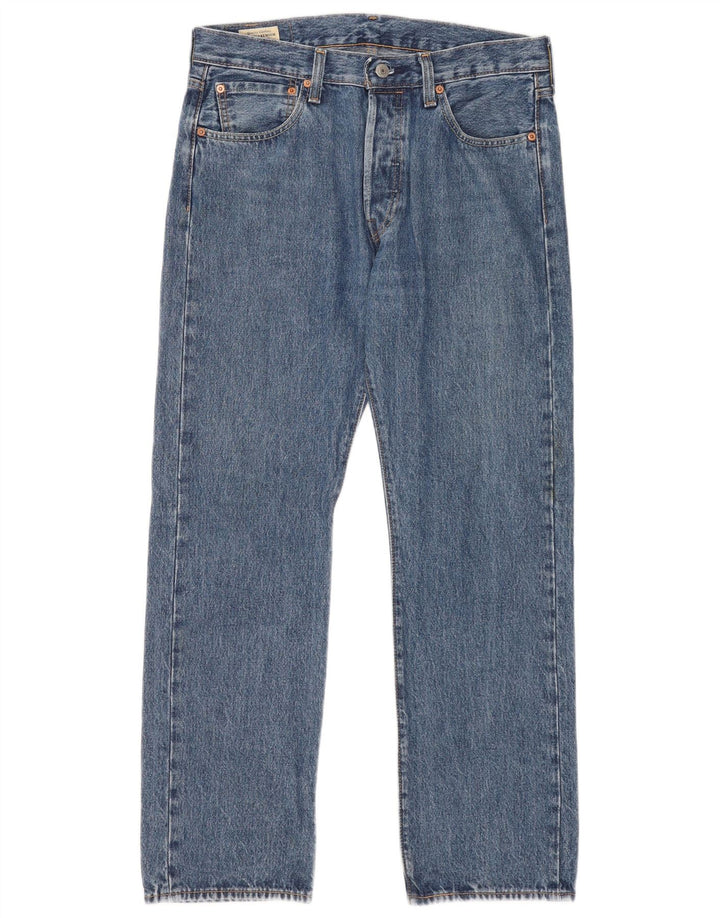 Levi's Herre 501 Straight Jeans W32 L30 Blå