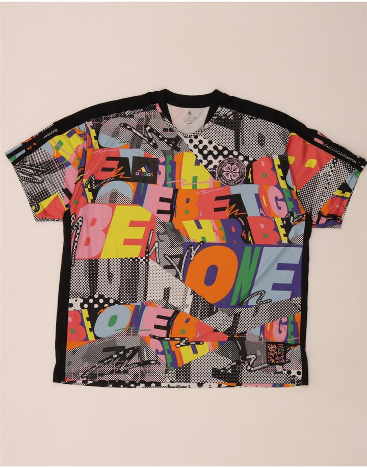 Adidas Herre Grafisk T-Shirt Top Stor Flerfarvet