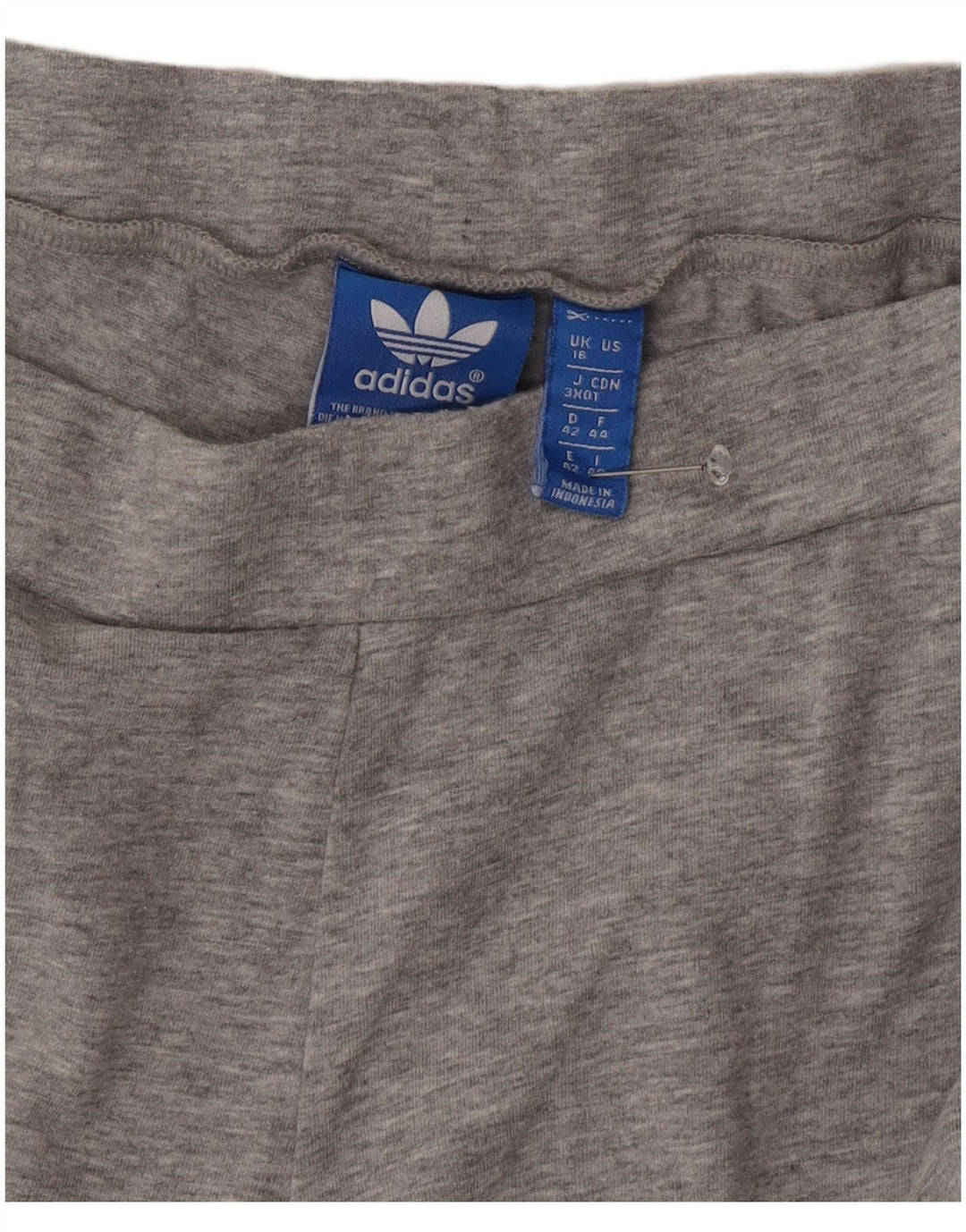 Adidas Dame Grafiske Leggings UK 16 Large Grå Bomuld