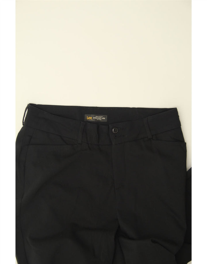 LEE Womens Mid Rise Regular Casual Trousers US 10 Large W30 L30 Black Vintage Lee and Second-Hand Lee from Messina Hembry 