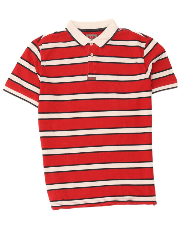 Slam Herre Rugby Polo Shirt XL Rødstribet Bomuld