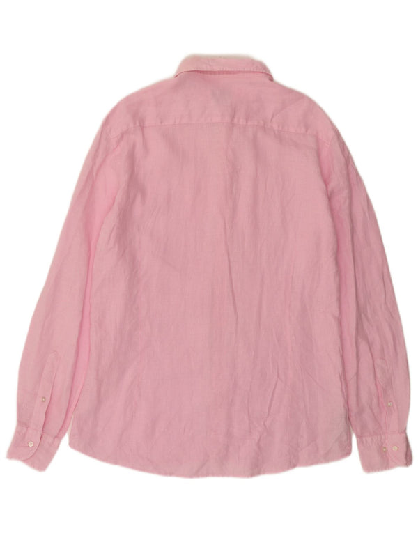 Massimo Dutti Herreskjorte Large Pink Linen
