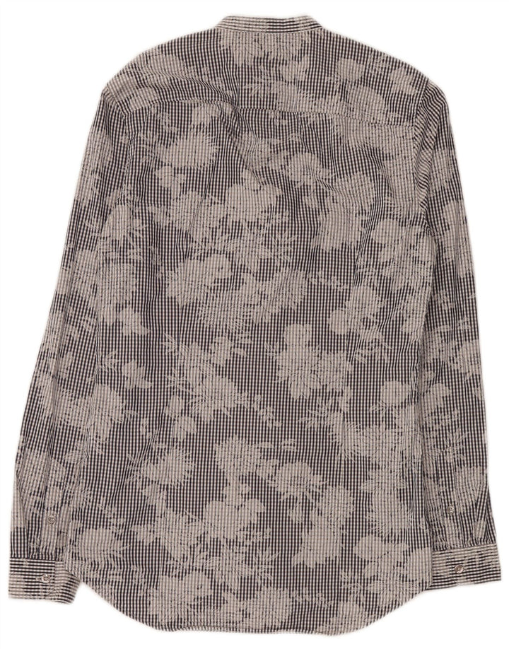 Guess Herreskjorte Medium Blue Gingham Cotton Flower