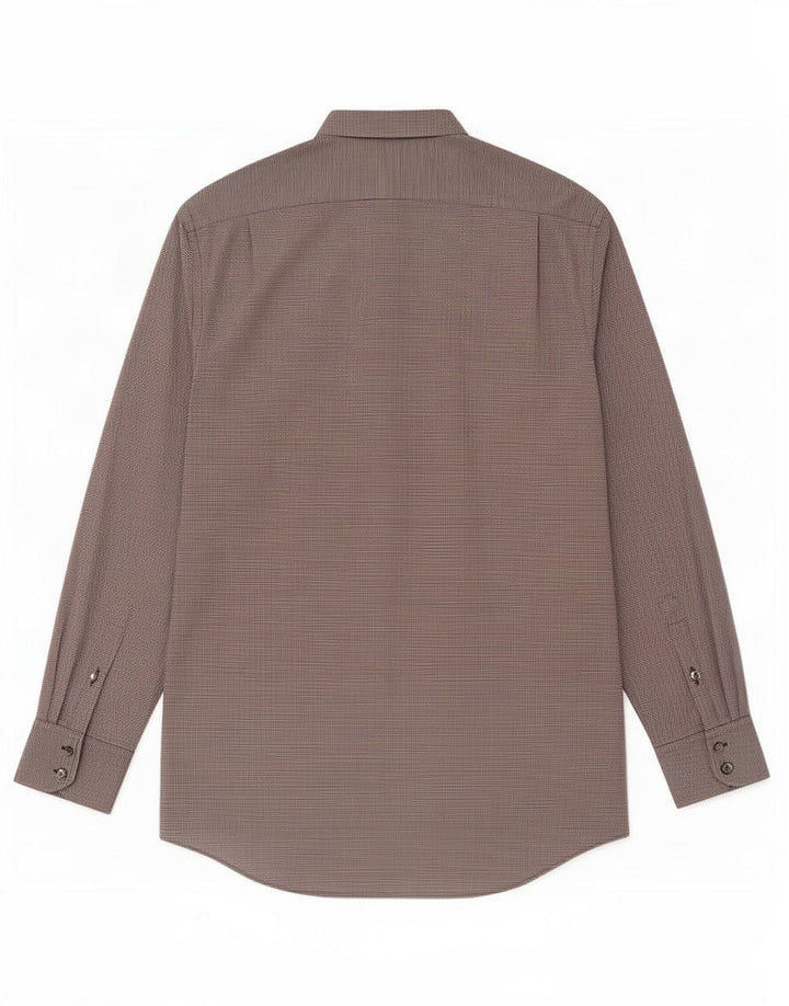 Lacoste herreskjorte str. 40 Medium Sort geometrisk bomuld