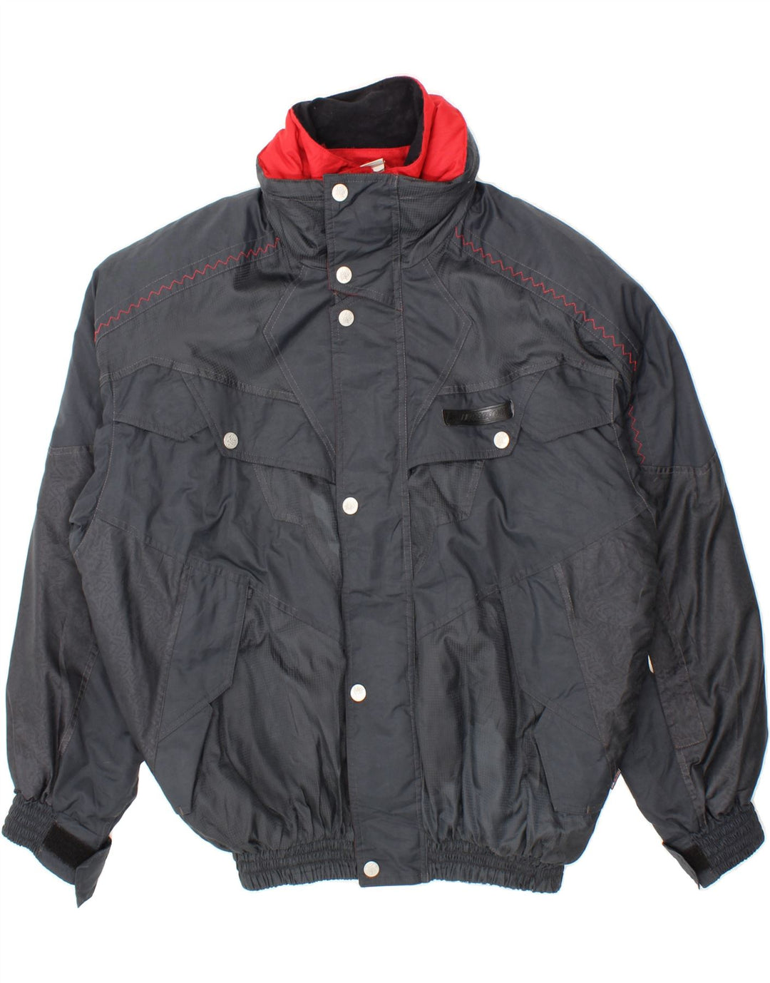 VINTAGE Mens Windbreaker Jacket UK 40 Large Navy Blue Polyester Vintage Vintage and Second-Hand Vintage from Messina Hembry 