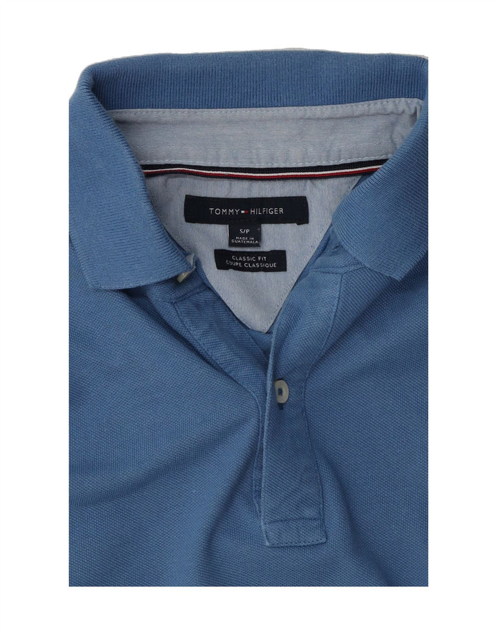 TOMMY HILFIGER Mens Classic Fit Polo Shirt Small Blue Vintage Tommy Hilfiger and Second-Hand Tommy Hilfiger from Messina Hembry 