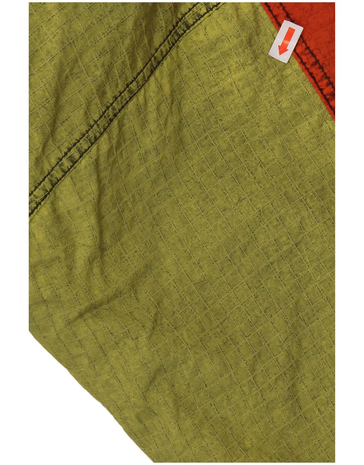 Vintage Ski Jumpsuit til mænd med hætte IT 52 Stor blå farveblok polyamid