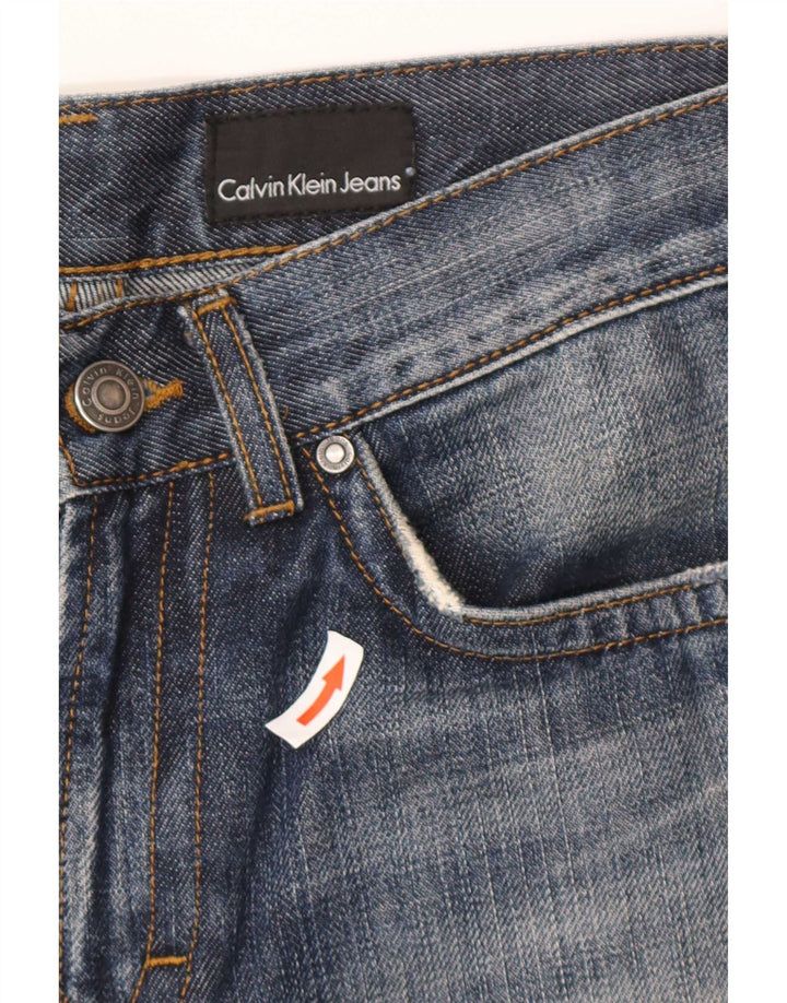 Calvin Klein Straight Jeans til mænd W28 L30 Blå Bomuld