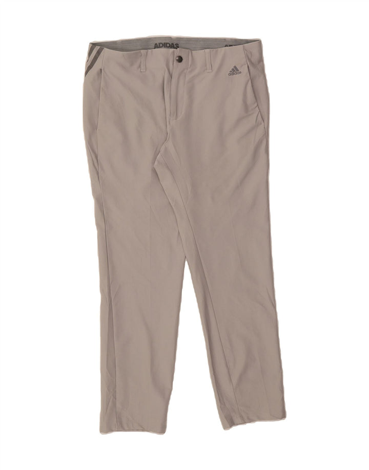 ADIDAS Womens Slim Chino Trousers W36 L30 Grey Nylon Vintage Adidas and Second-Hand Adidas from Messina Hembry 