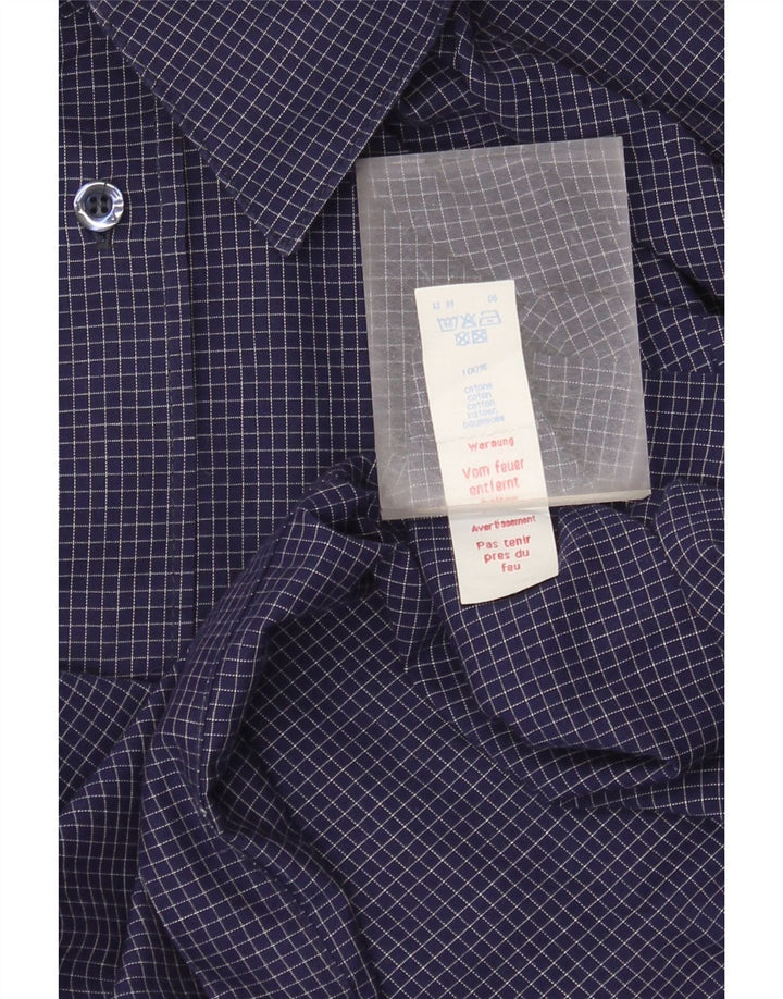 Fila Herreskjorte Stor marineblå Gingham Bomuld