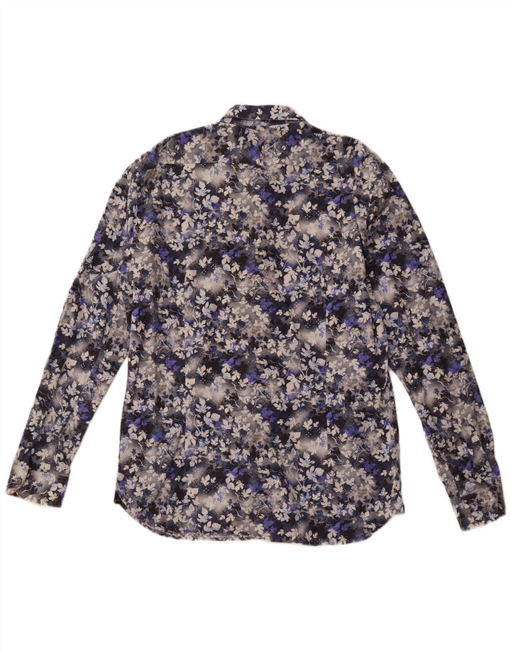 TED BAKER Herreskjorte str. 5 XL Flerfarvet blomsterbomuld