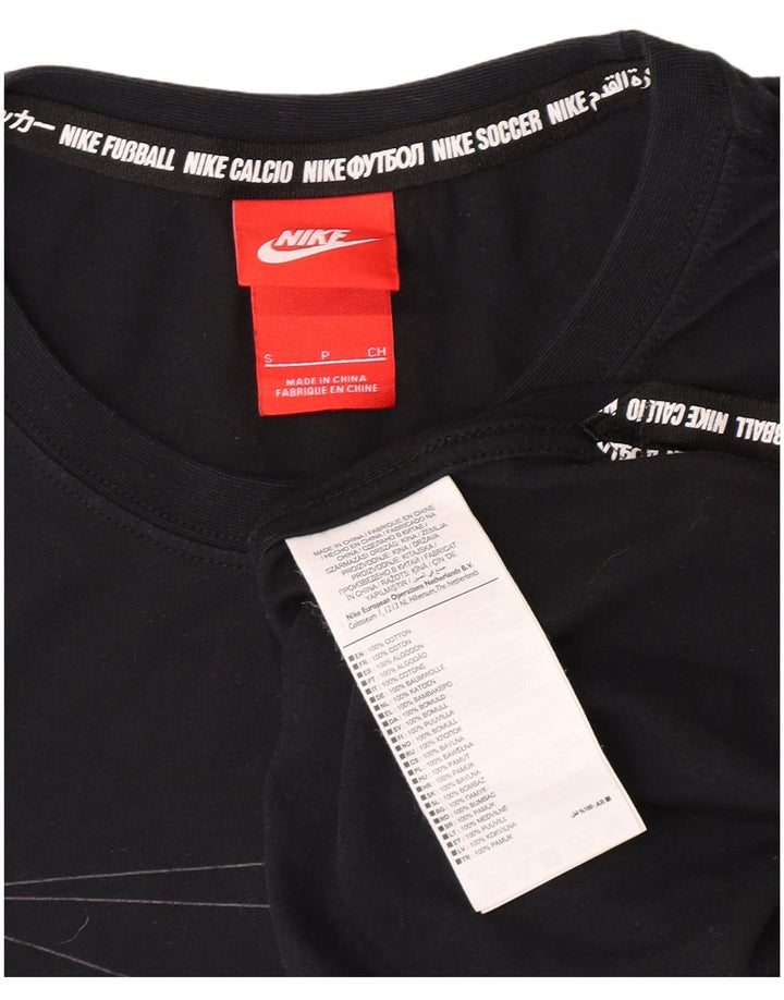 Nike grafisk T-shirt top til mænd, lille sort geometrisk bomuld