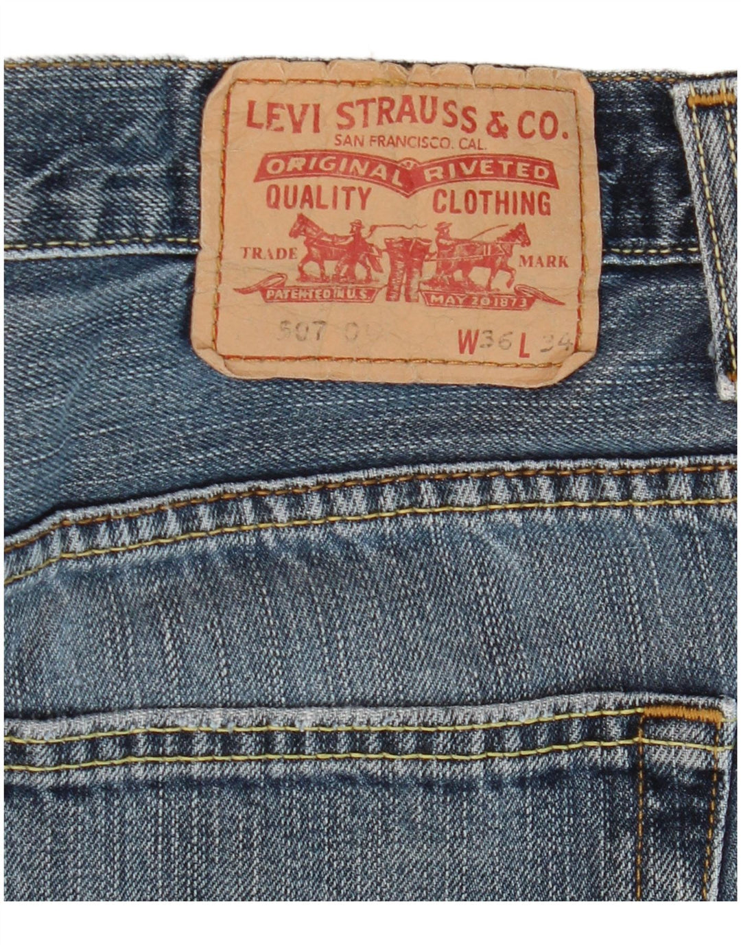 Levi's Herre 507 Straight Jeans W36 L28 Blå