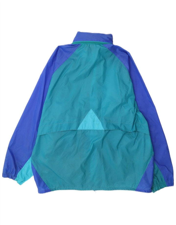 K-Way Regnjakke med hætte til mænd UK 42 XL Blå Colourblock Polyamid