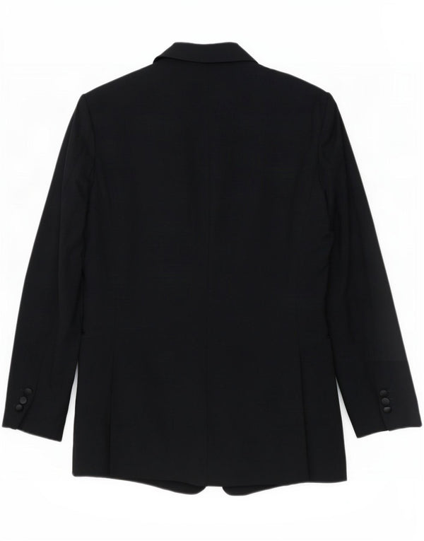 Pal Zileri Herre Double Breasted Blazer Jacket IT 50 Large Black Virgin Wool