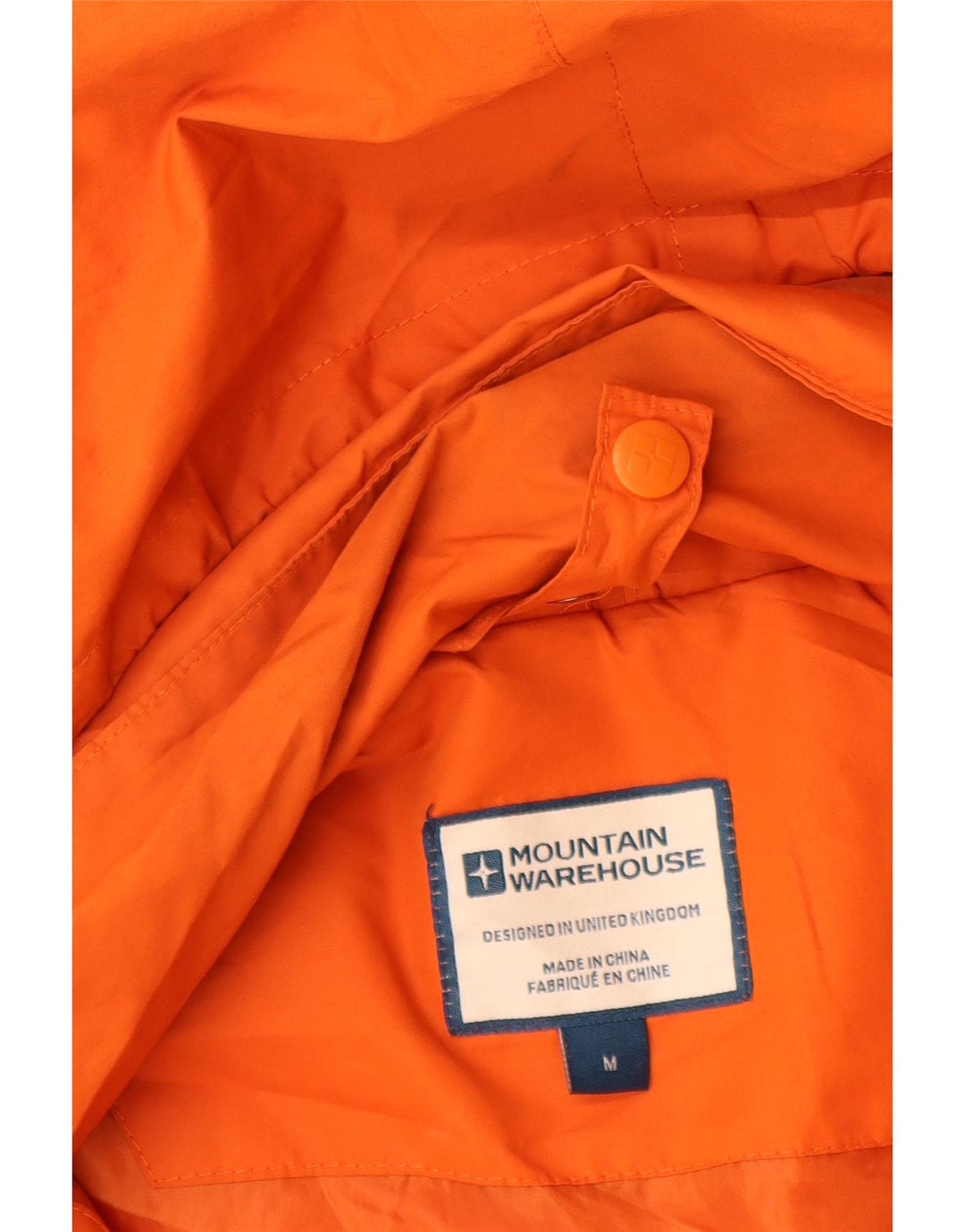 Mountain Warehouse Regnjakke med hætte til mænd UK 38 Medium Orange Polyester