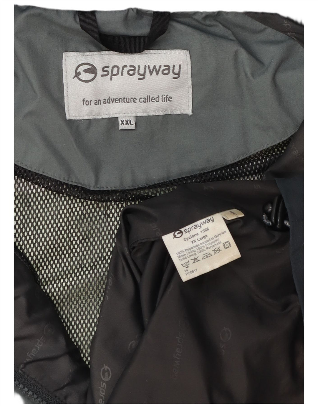Sprayway Regnjakke med hætte til mænd UK 44 2XL Blå Colourblock Polyamid