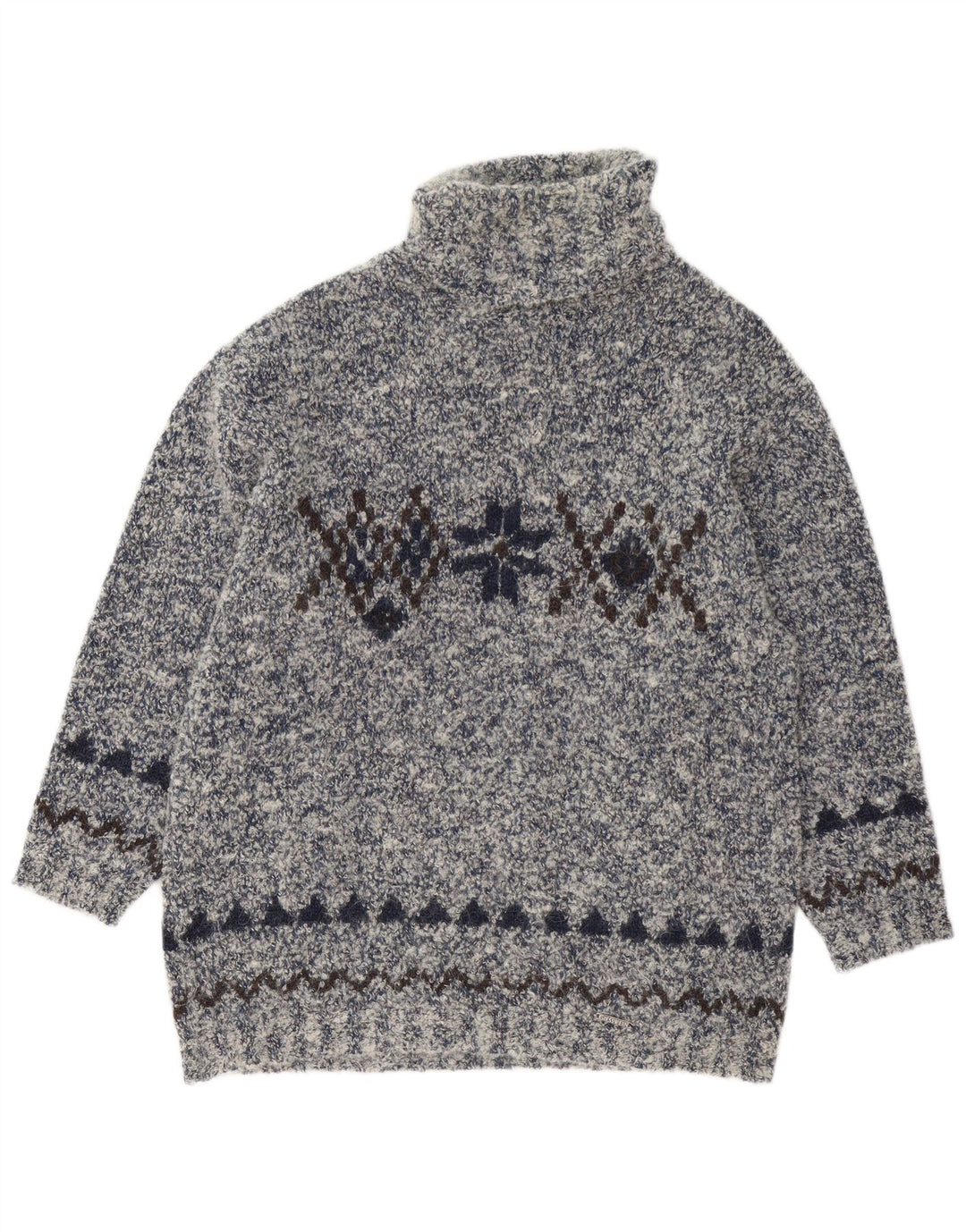 GIESSWEIN Dame Rullehalstrøje EU 40 Medium Grey Fair Isle