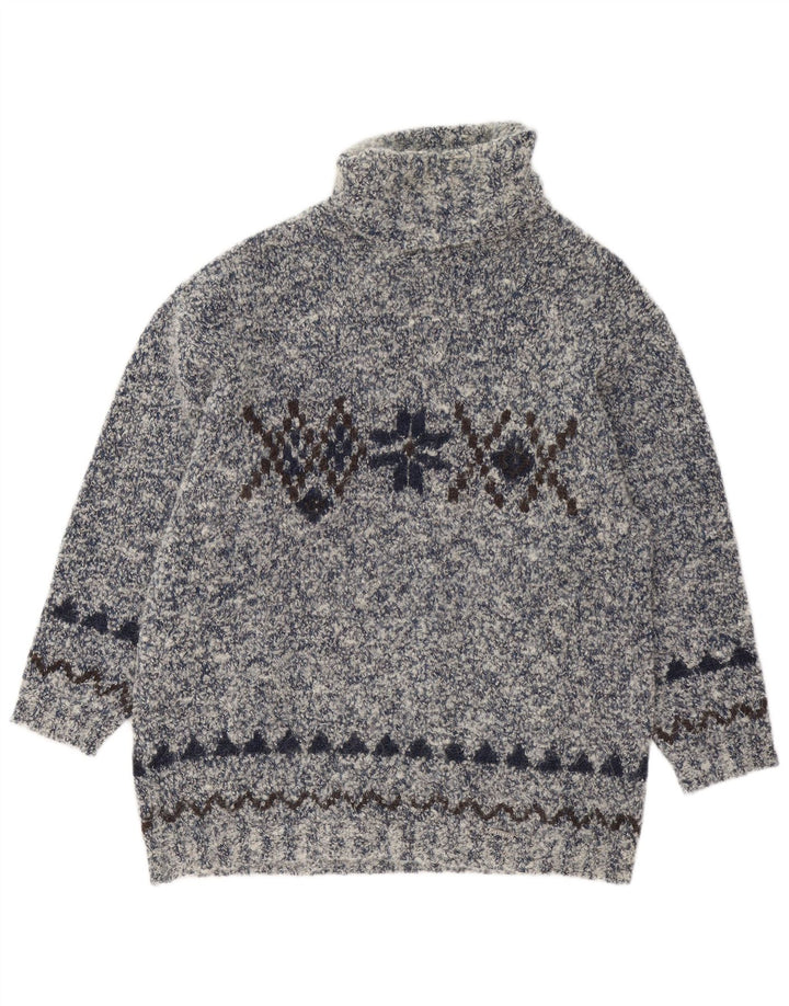 GIESSWEIN Dame Rullehalstrøje EU 40 Medium Grey Fair Isle