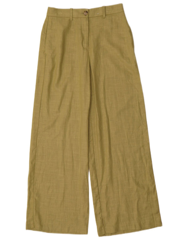 Marks & Spencer Chinobukser med brede ben til kvinder UK 8 Small W26 L29 Green