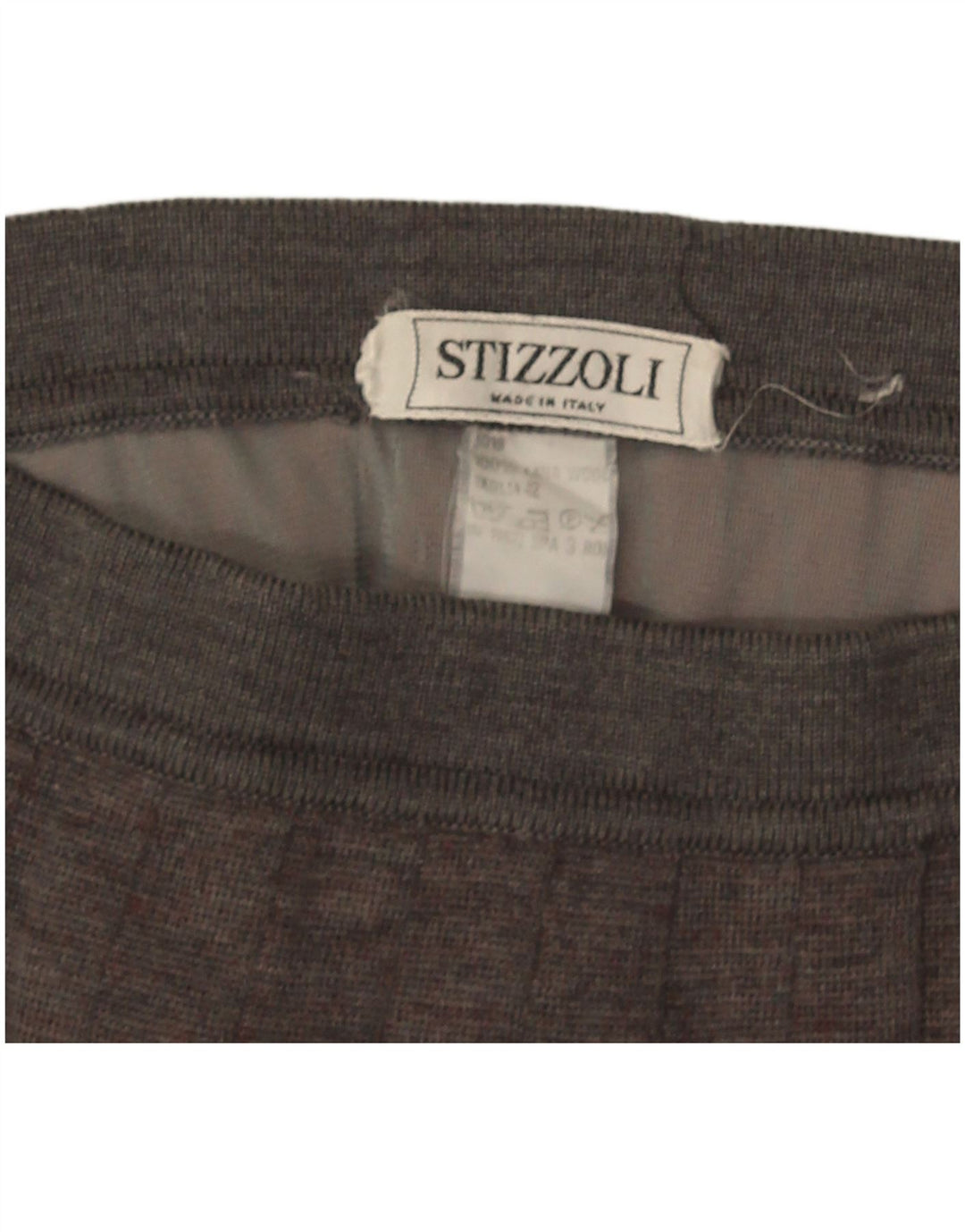 STIZZOLI Kvinder strikkniv Plisseret nederdel IT 42 Medium W30 Grå Uld