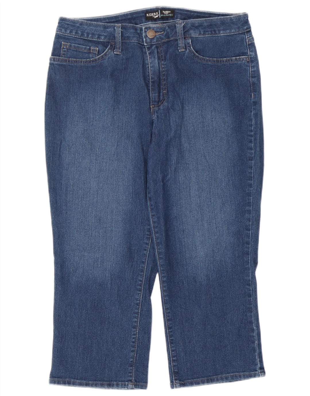 Lee Dame Mid Rise Capri Jeans W32 L21 Blå
