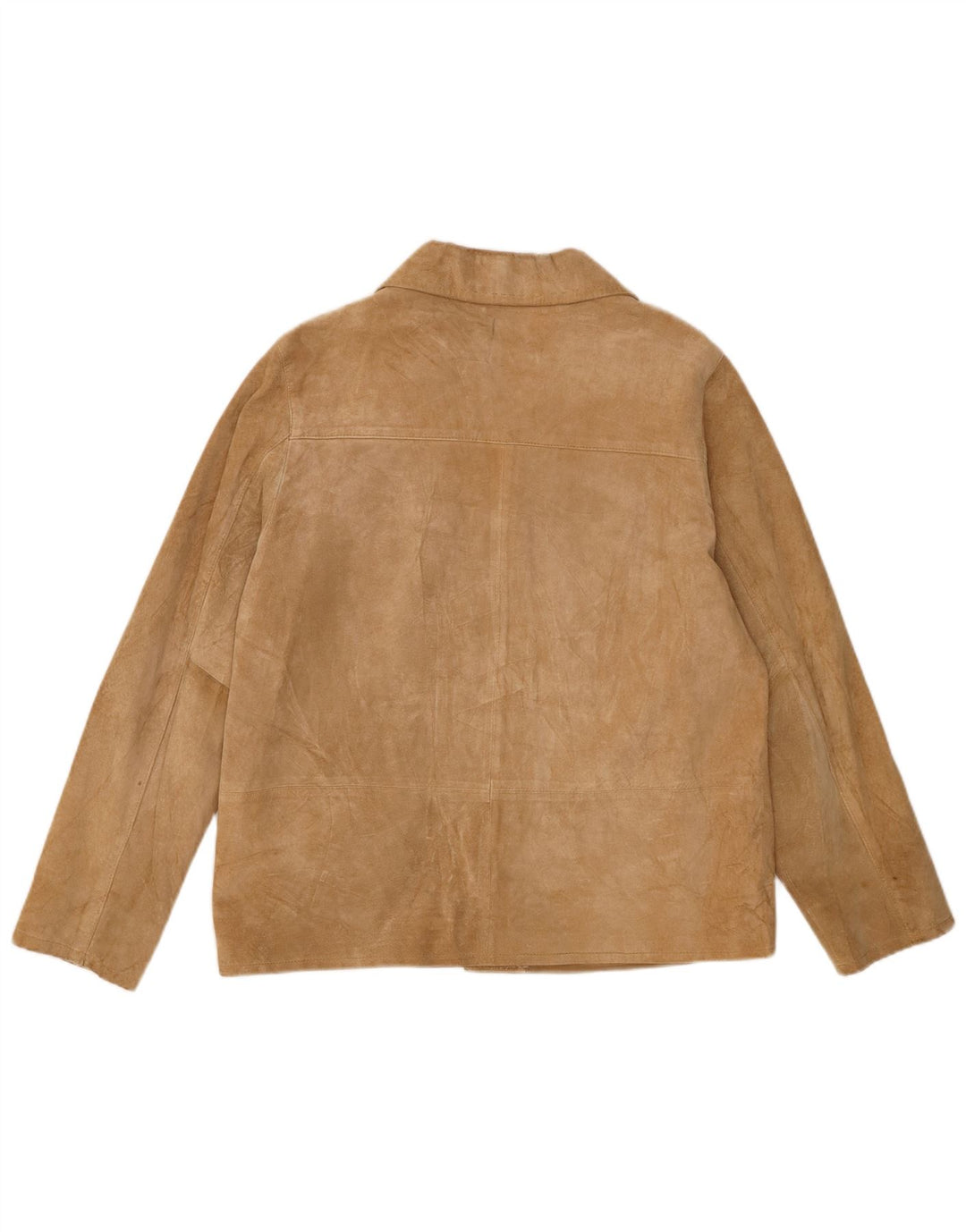 Donna Pelle Dame Ruskindsjakke IT 52 2XL Beige Læder