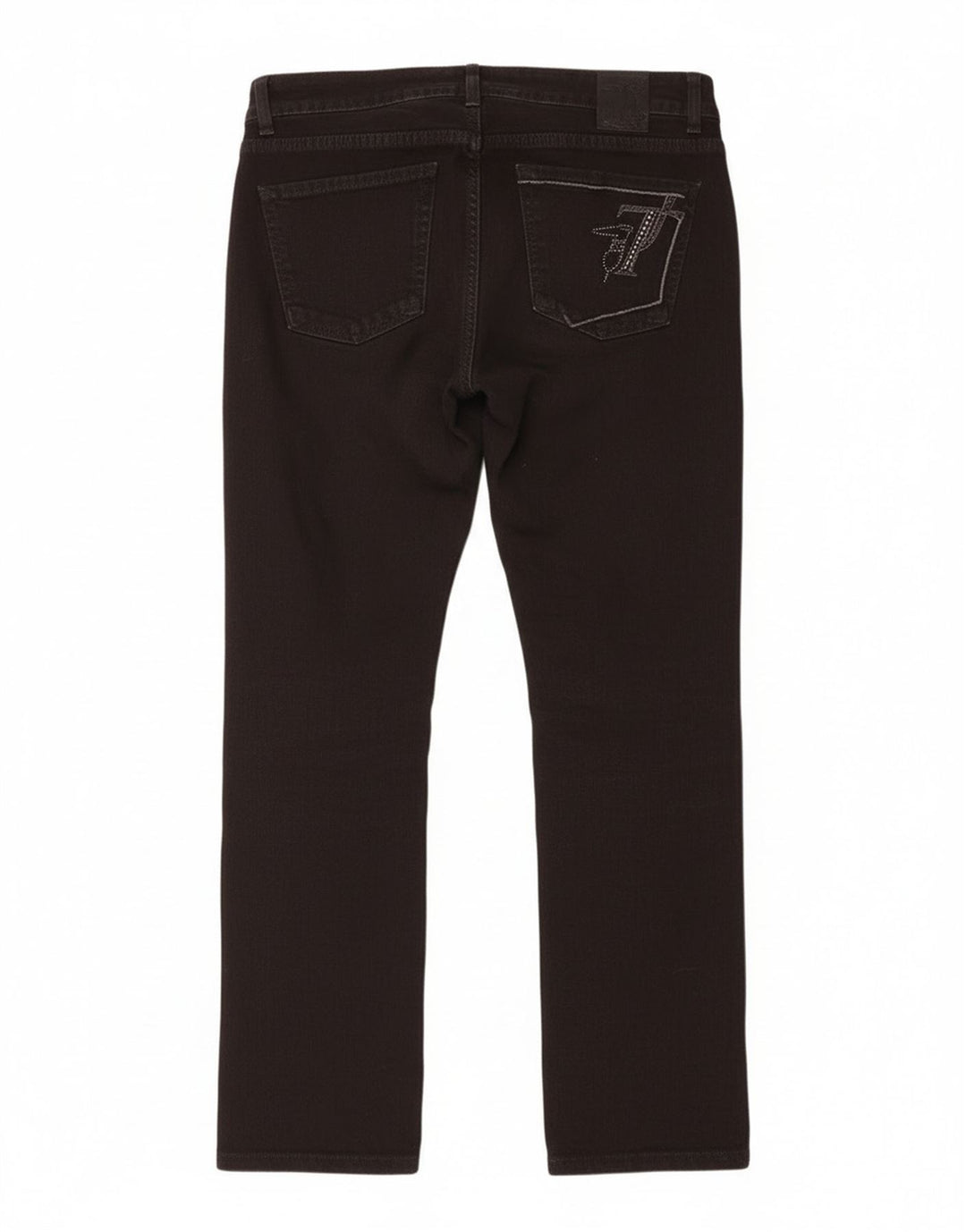 Trussardi Dame Slim Jeans W28 L28 Sort Bomuld
