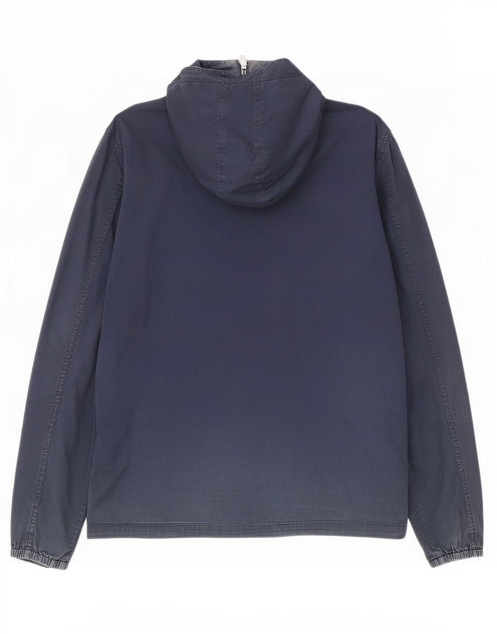 Pretty Green Herre Hooded Bomber Jacket UK 38 Medium Navy Blue Bomuld