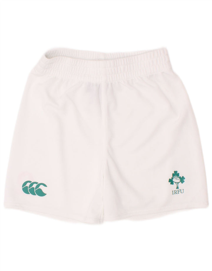 Canterbury Boys IRFU grafiske sportsshorts 3-4 år hvid polyester