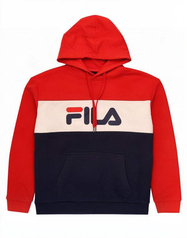 Fila Grafisk hættetrøje til mænd Lille flerfarvet Colourblock Bomuld