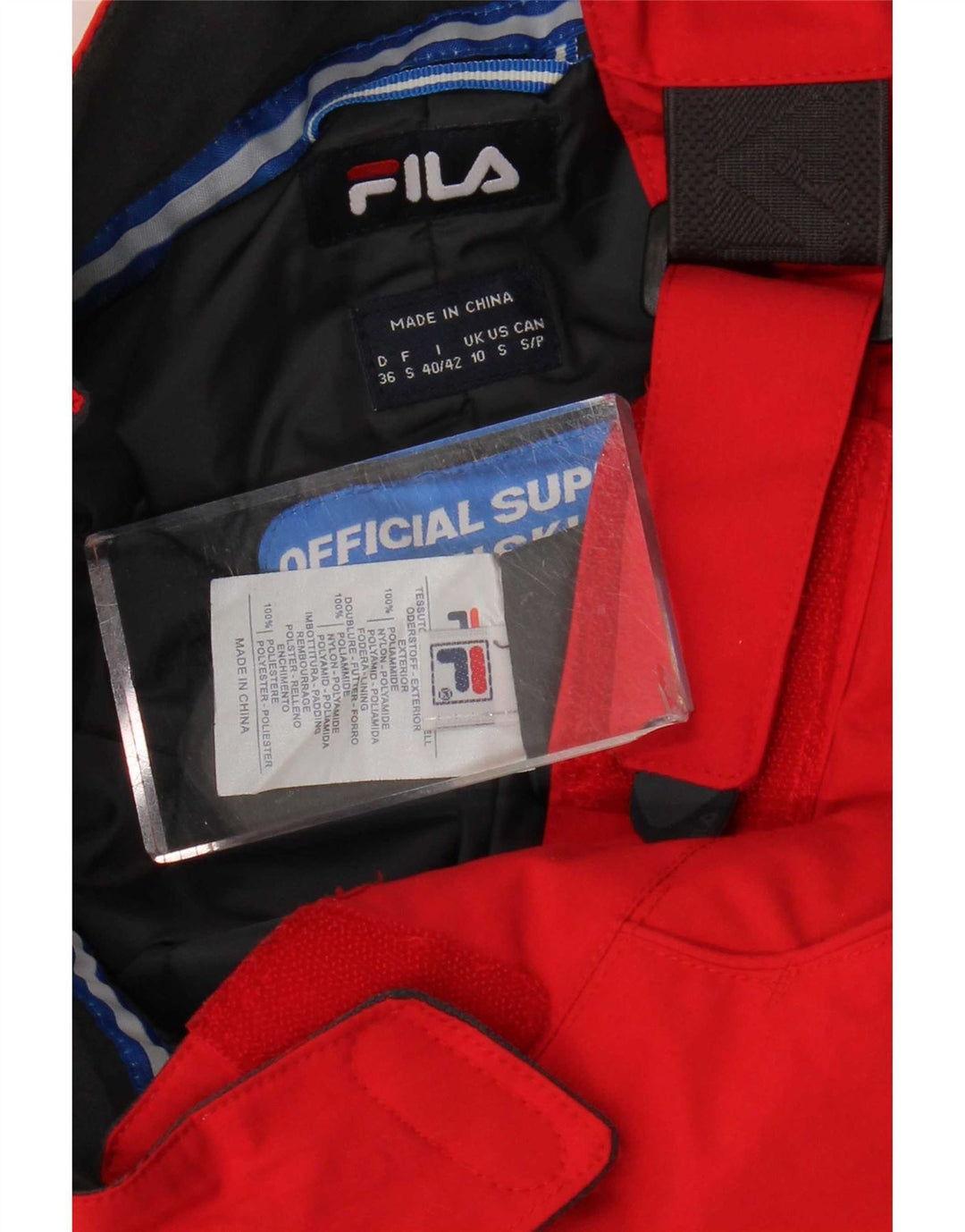 Fila skibukser til kvinder UK 10 Lille rød polyamid
