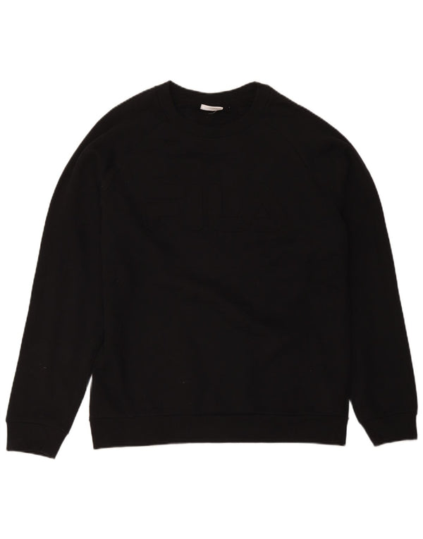 Fila Herre Regular Fit Sweatshirt Jumper Medium Sort Bomuld