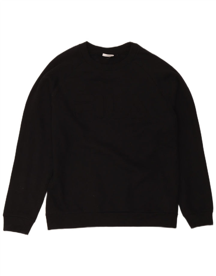 Fila Herre Regular Fit Sweatshirt Jumper Medium Sort Bomuld