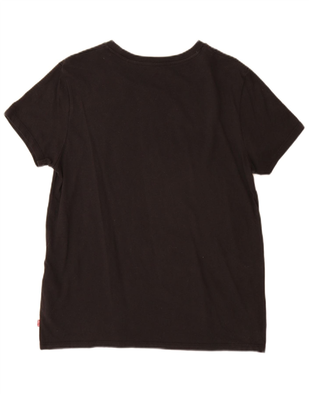 Levi's Dame Grafisk T-Shirt Top UK 14 Medium Sort Bomuld