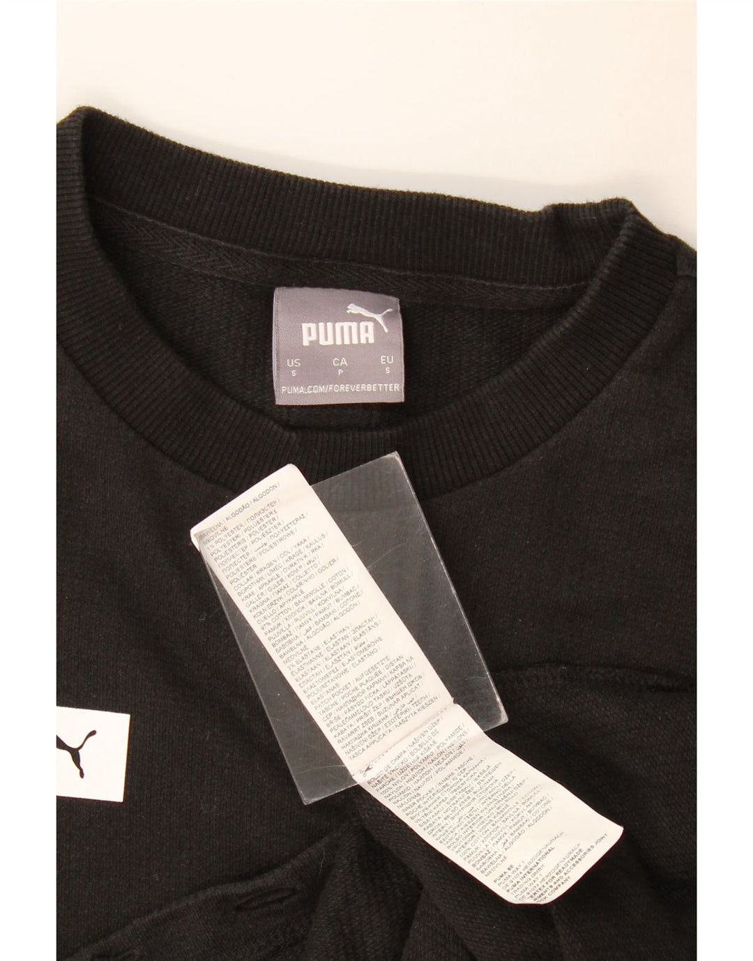 Puma Herre Grafisk Sweatshirt Jumper Lille sort bomuld